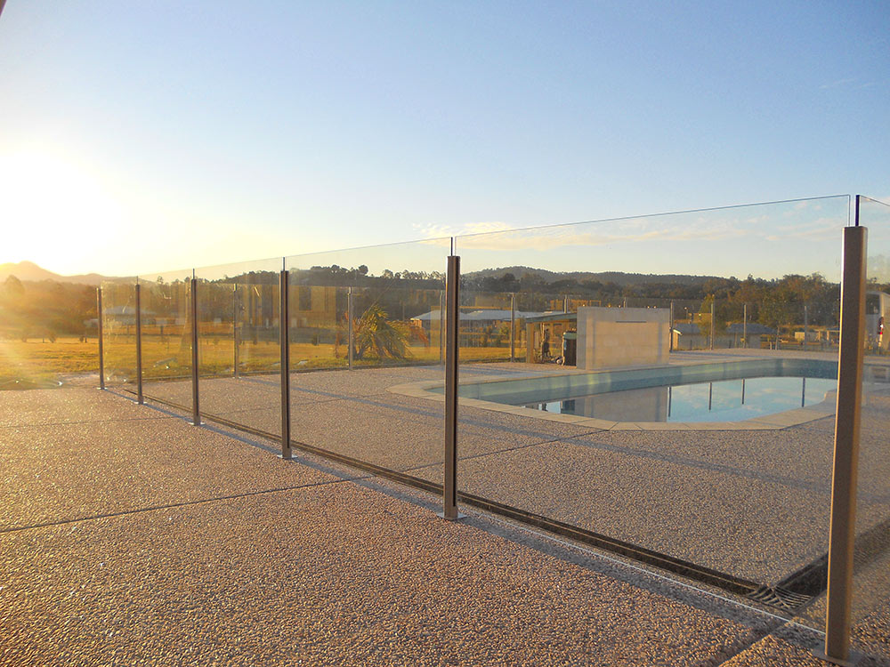 Semi frameless glass pool fencing